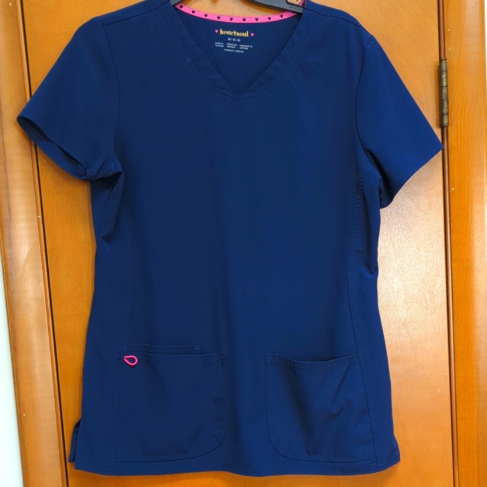 Blue HeartSoul Scrub Top